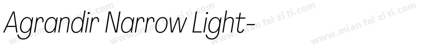Agrandir Narrow Light字体转换
